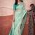 Turquoise mondal cotton party wear saree