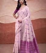 Magenta mondal cotton party wear saree