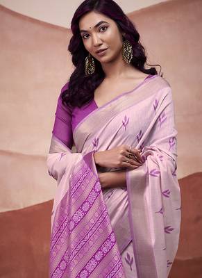 Magenta mondal cotton party wear saree 3