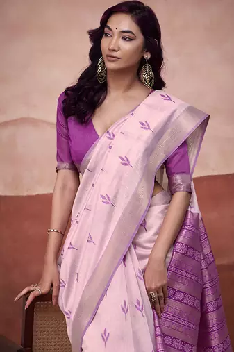 Magenta mondal cotton party wear saree