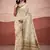 Cream mondal cotton party wear saree