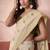 Cream mondal cotton party wear saree