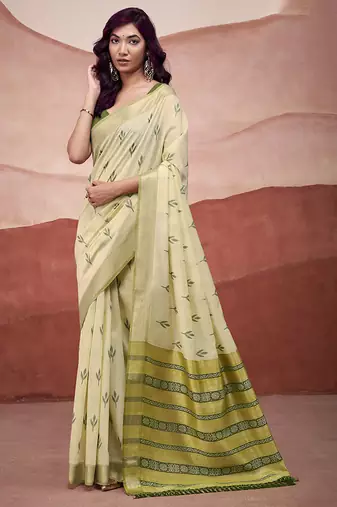 Pastel mondal cotton party wear saree