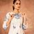 Blue floral hand block printed cotton kurta pant  set of 2