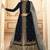 blue georgette silk sharara with crystal embroidery