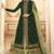 green georgette silk sharara with crystal embroidery