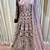 maroon pure art silk wedding gown with embroidery and crystal work