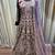 maroon pure art silk wedding gown with embroidery and crystal work