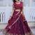 Awesome Wine Sequins Silk Wedding Wear Lehenga Choli With Dupatta