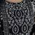 Black Pure Cotton Leaf Print Embroidery Work Anarkali Kurta Pant with Dupatta