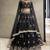 BLACK FRENCH SILK MIRROR EMBROIDERY STUNNING LEHENGA CHOLI WITH DUPATTA