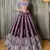 purple chinon silk designer lehenga choli with embroidered dupatta