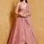 gajri satin silk lehenga choli with cording embroidery