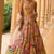 multicolor georgette lehenga choli with embroidered fancy dupatta