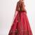 RED EMBROIDERY GEORGETTE FASHION LEHENGA CHOLI WITH DUPATTA