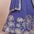 blue Sequined Lehenga Choli with dupatta