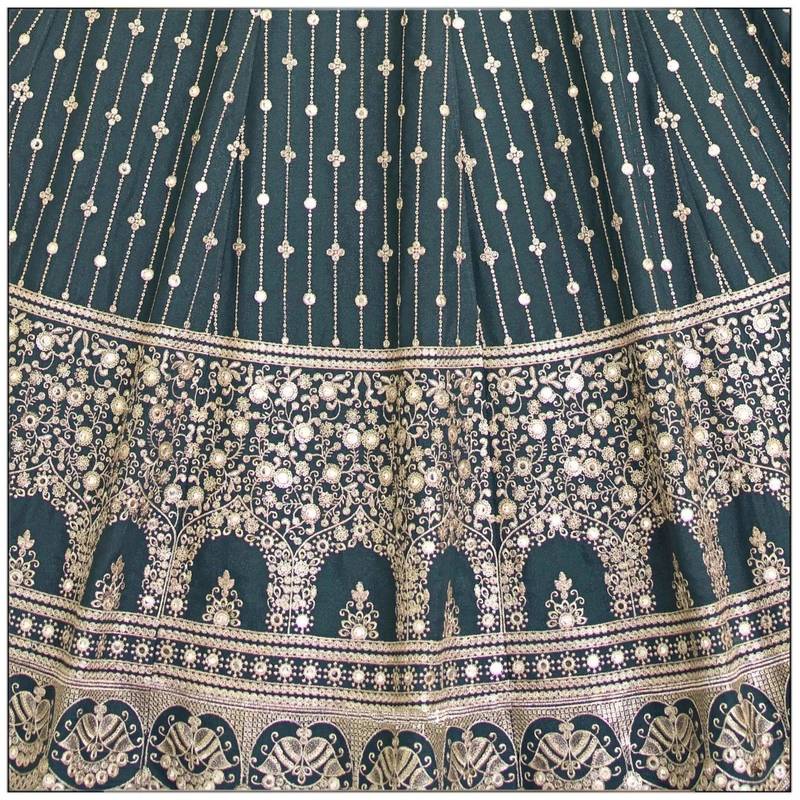 Emerald Green Ornate Lehenga Set