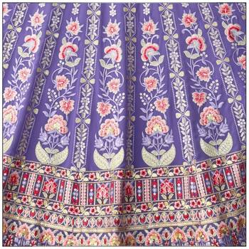 lavender floral zari thread embroidered lehenga set 5