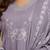 Purple Pure Cotton Leaf Print Embroidery Work Anarkali Kurta Pant with Dupatta