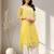 Seva chikan hand embroidered yellow georgette lucknowi chikankari kurta with inner slip
