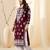 Seva chikan hand embroidered lucknowi chikankari purple muslin kurta scl4513