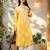Seva chikan hand embroidered lucknowi chikankari yellow modal kurta scl4479