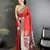 red lichi silk blend paithani peacock motifs zari work saree