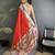 red lichi silk blend paithani peacock motifs zari work saree