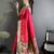 pinkish red lichi silk blend paithani peacock motifs zari work saree