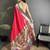 pinkish red lichi silk blend paithani peacock motifs zari work saree