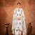 Off white blue hand block printed cotton suit set of 3