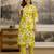 Yellow Pure Cotton Floral Print Beads Neck Work Embroidery Kurta Pant Set Ethnic Wear