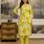 Yellow Pure Cotton Floral Print Beads Neck Work Embroidery Kurta Pant Set Ethnic Wear