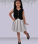 Black printed velvet co ord set