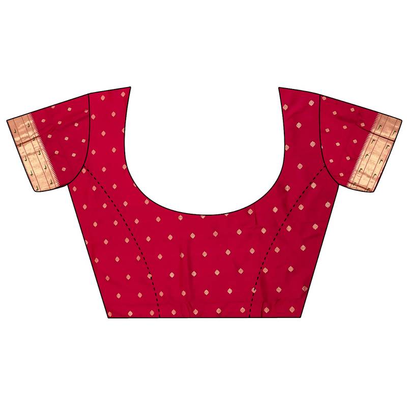 peach lichi silk blend ikkat floral motifs zari woven paithani saree