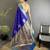 royal blue lichi silk blend peacock & floral motifs zari weaving paithani saree