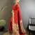 red lichi silk blend floral & meena weaving zari worked paithani saree