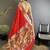 red lichi silk blend floral & meena weaving zari worked paithani saree