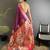 wine lichi silk blend peacock & floral motifs zari weaving paithani saree