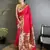 rani pink lichi silk blend floral & meena weaving zari worked paithani saree