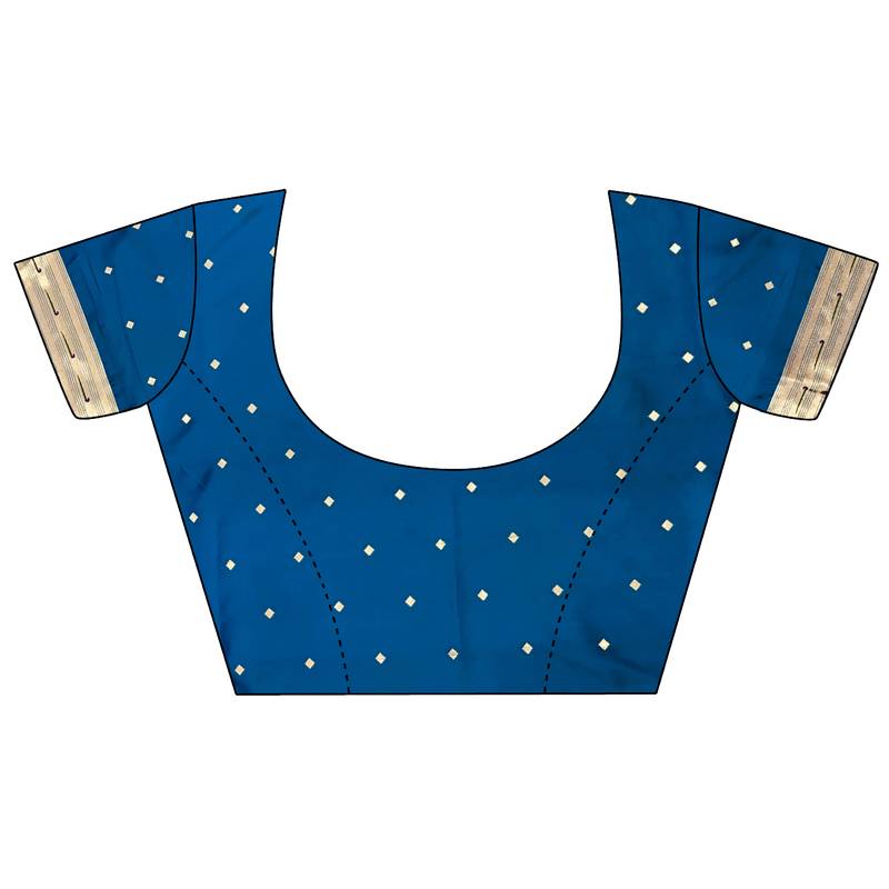 teal blue lichi silk blend floral & meena weaving zari worked paithani saree