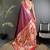 wine lichi silk blend peacock motifs zari weaving paithani saree