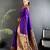 purple lichi silk blend peacock motifs zari weaving paithani saree