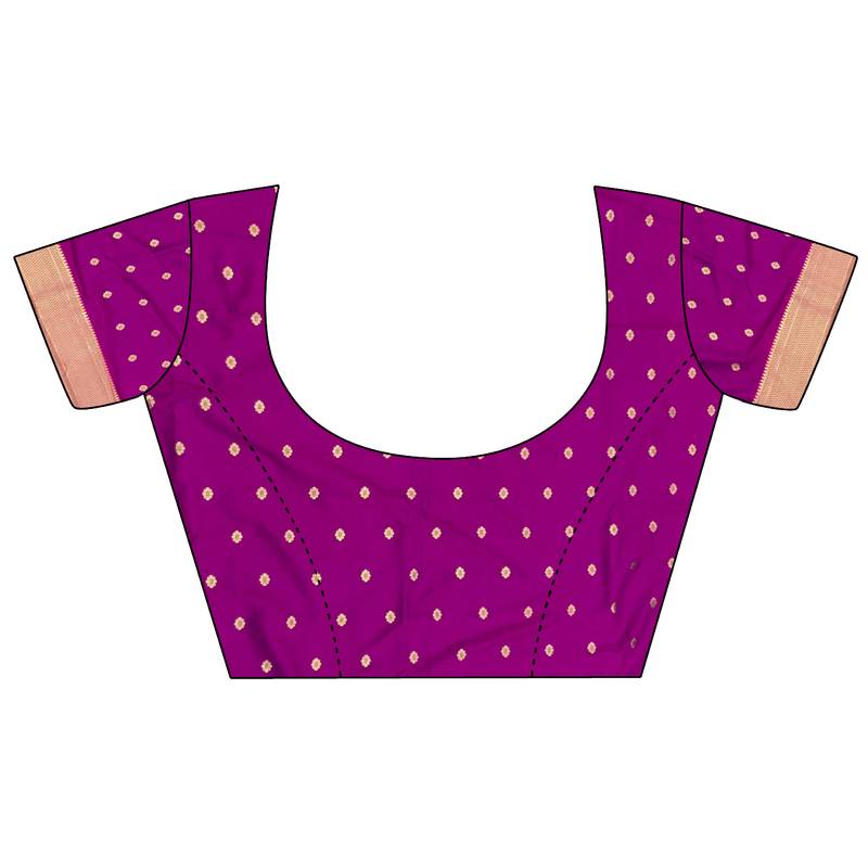 purple lichi silk blend peacock motifs zari weaving paithani saree