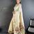 off-white lichi silk blend parrot & floral woven design zari weaving paithani saree
