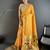 yellow lichi silk blend parrot & floral woven design zari weaving paithani saree