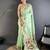 mint green lichi silk blend parrot & floral woven design zari weaving paithani saree