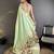mint green lichi silk blend parrot & floral woven design zari weaving paithani saree