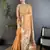 Peach tissue parrot & floral woven design paithani saree