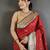 red lichi silk blend floral motifs zari weaving paithani saree
